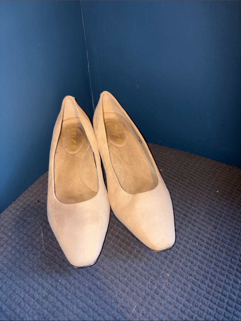 Women's Beige Suede Pumps 8.5